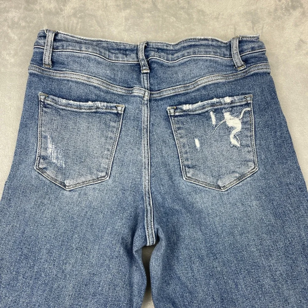 Flying Monkey Jeans Mens‎ 31 (31x33) Blue Denim Distressed Straight Leg Outdoor